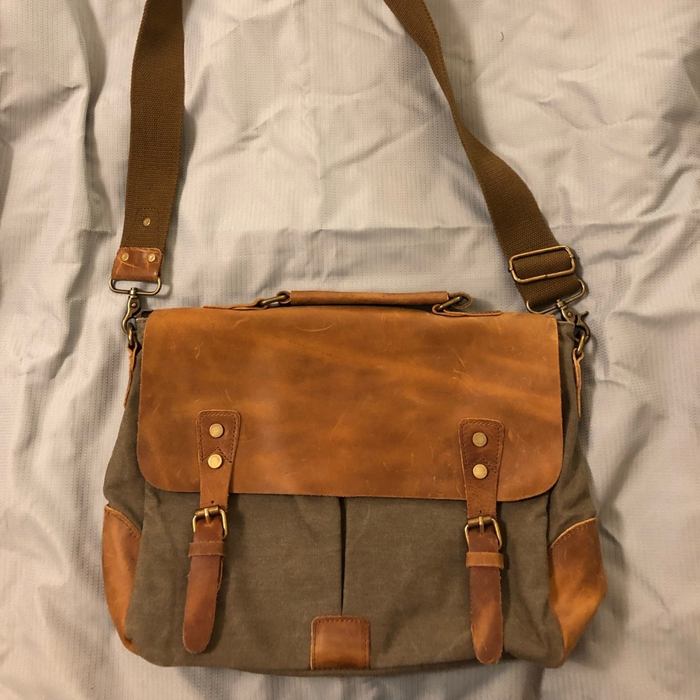 Olive green messenger bag